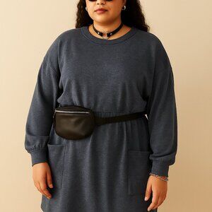 Time and Tru dress women’s XXXL gray blue sweatshirt dress casual lounge comfy